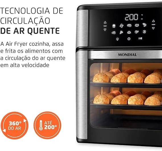 Tecnologia de circulação de ar quente 360 graus até 200 graus